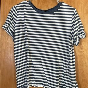 Cropped striped tee